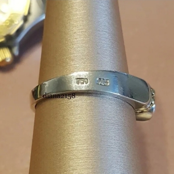 *SOLD* LAGOS Vintage Sterling Silver & 18K Yellow Gold Caviar Ring Size 7 - Picture 6 of 7